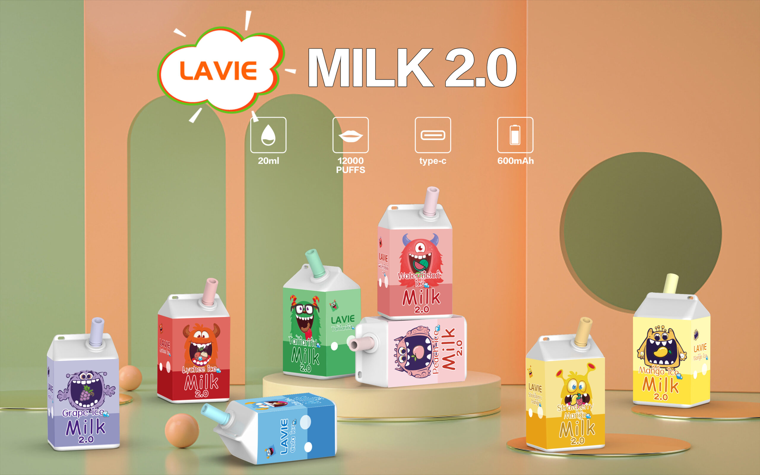LAVIE disposable vape milk2.0 cute post